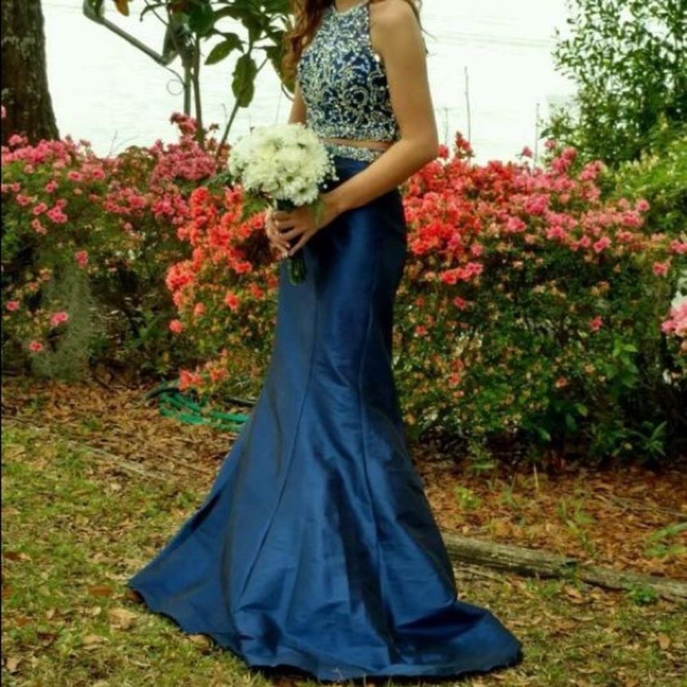 Two piece prom dress